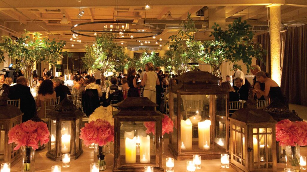 Table centerpiece at an event